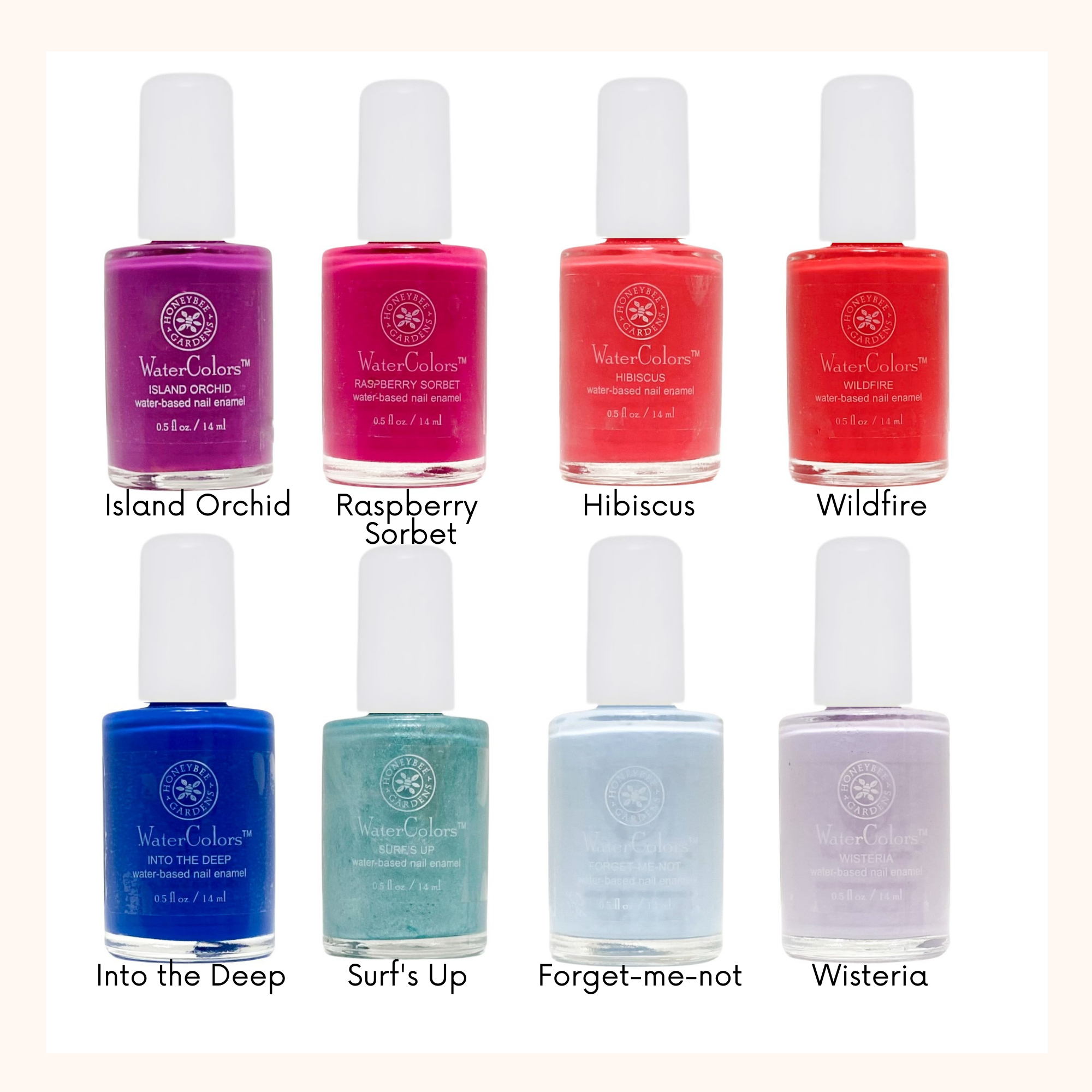 Honeybee Gardens Natural Cosmetics & Body Care - Wholesale Nail Polish - WaterColors Nail Enamel25