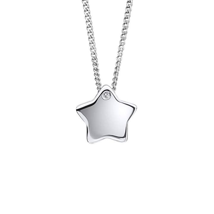 Pass-Through Star Pendant Charm with Diamond for wholesale by Gecko Jewellery