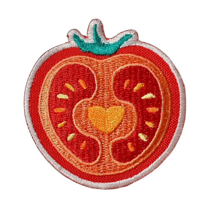 Tomato Embroidered Patch for wholesale by Sparkletown Studios