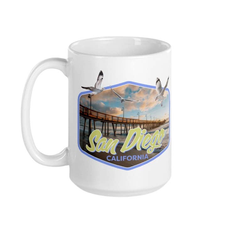 San Diego Coffee Mug for wholesale by Real Cool Stickers & Stuff