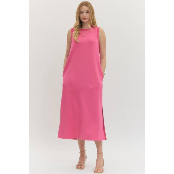 Vestido midi sem mangas por atacado de STYLE USA