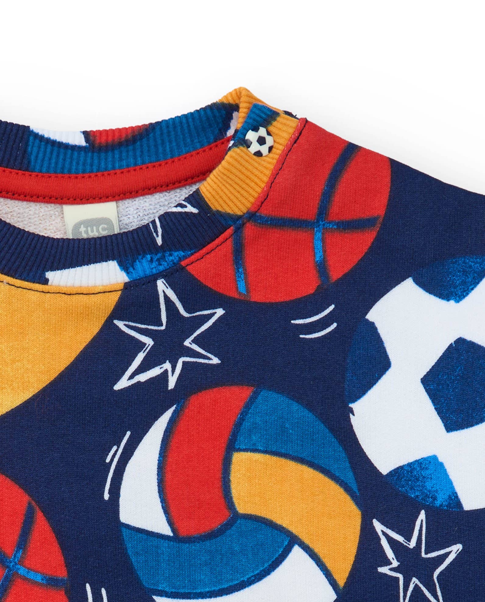 tuc tuc - Wholesale Sweatshirt - Kids - Blue fleece sweatshirt for boys with ball print2