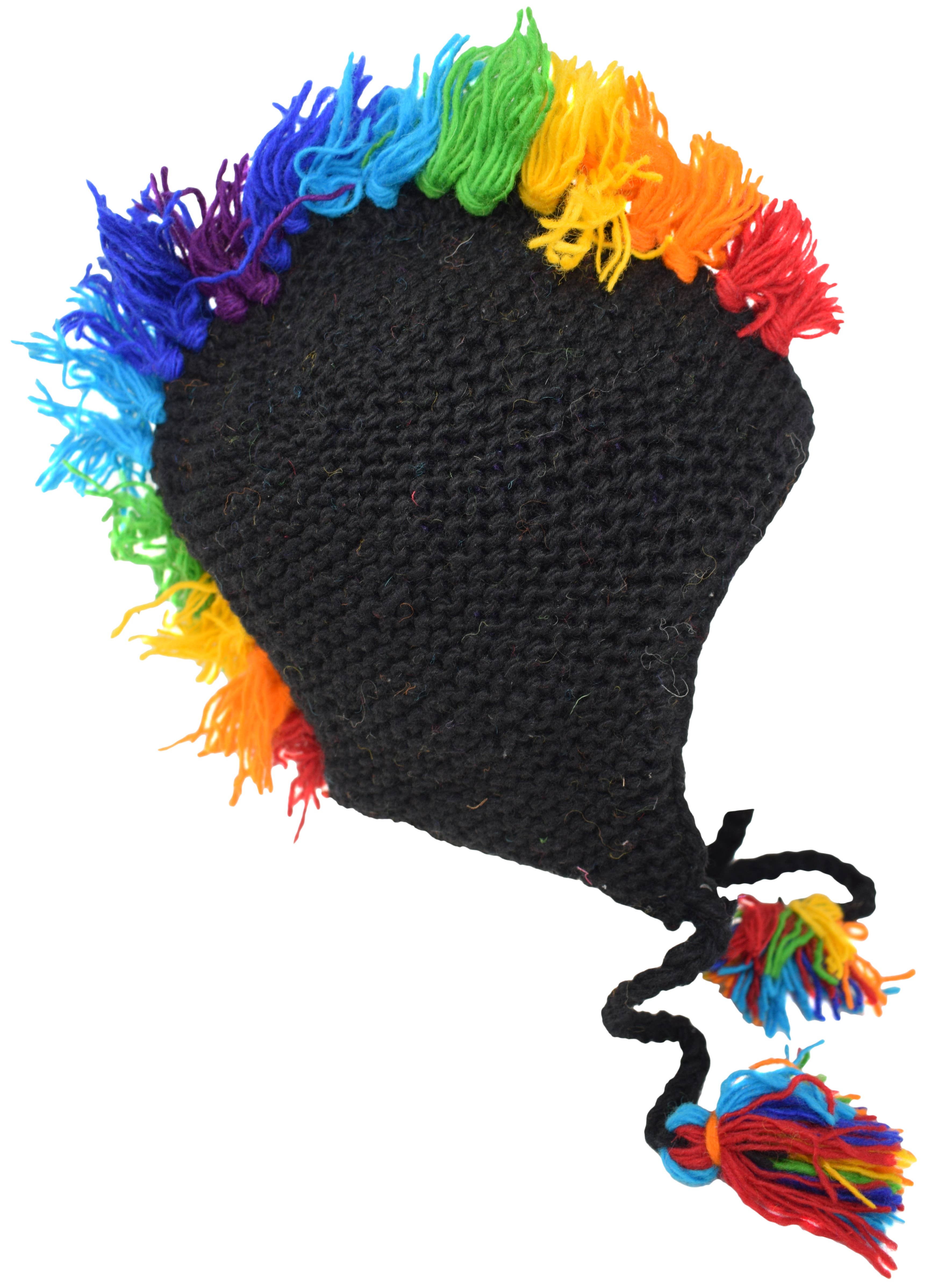 Gheri – wholesale Beanie – Unisex – Wool Mohawk Hat Rast Rainbow Fleece Lined8