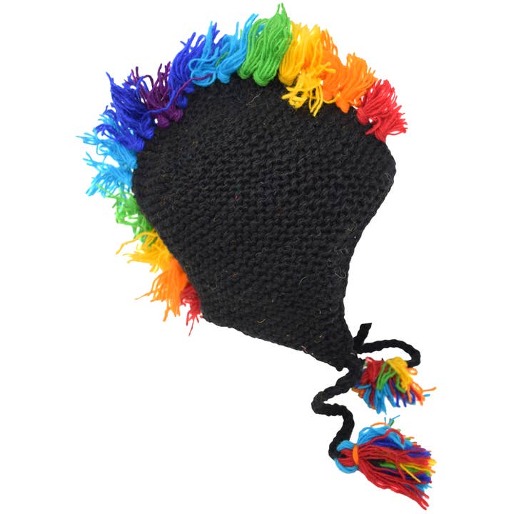 Gheri – wholesale Beanie – Unisex – Wool Mohawk Hat Rast Rainbow Fleece Lined8