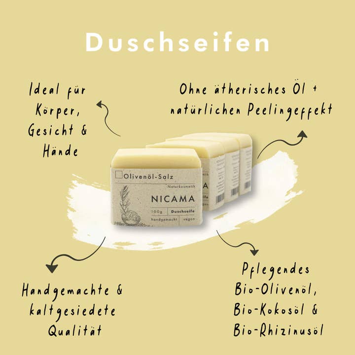 NICAMA - Wholesale Bar Soap - NICAMA - shower soap olive oil salt6