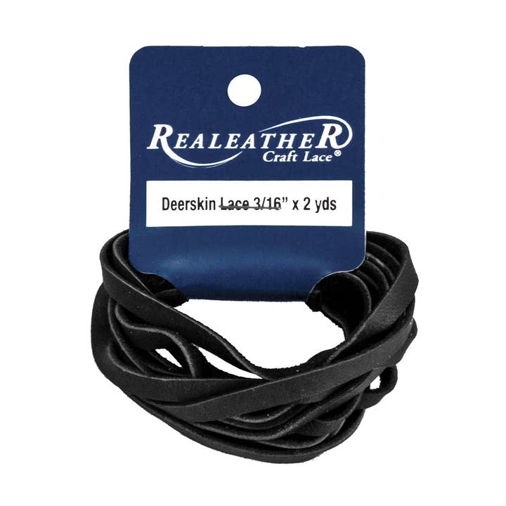 3/16" Deerskin Lace, 2 YDS for wholesale by Realeather