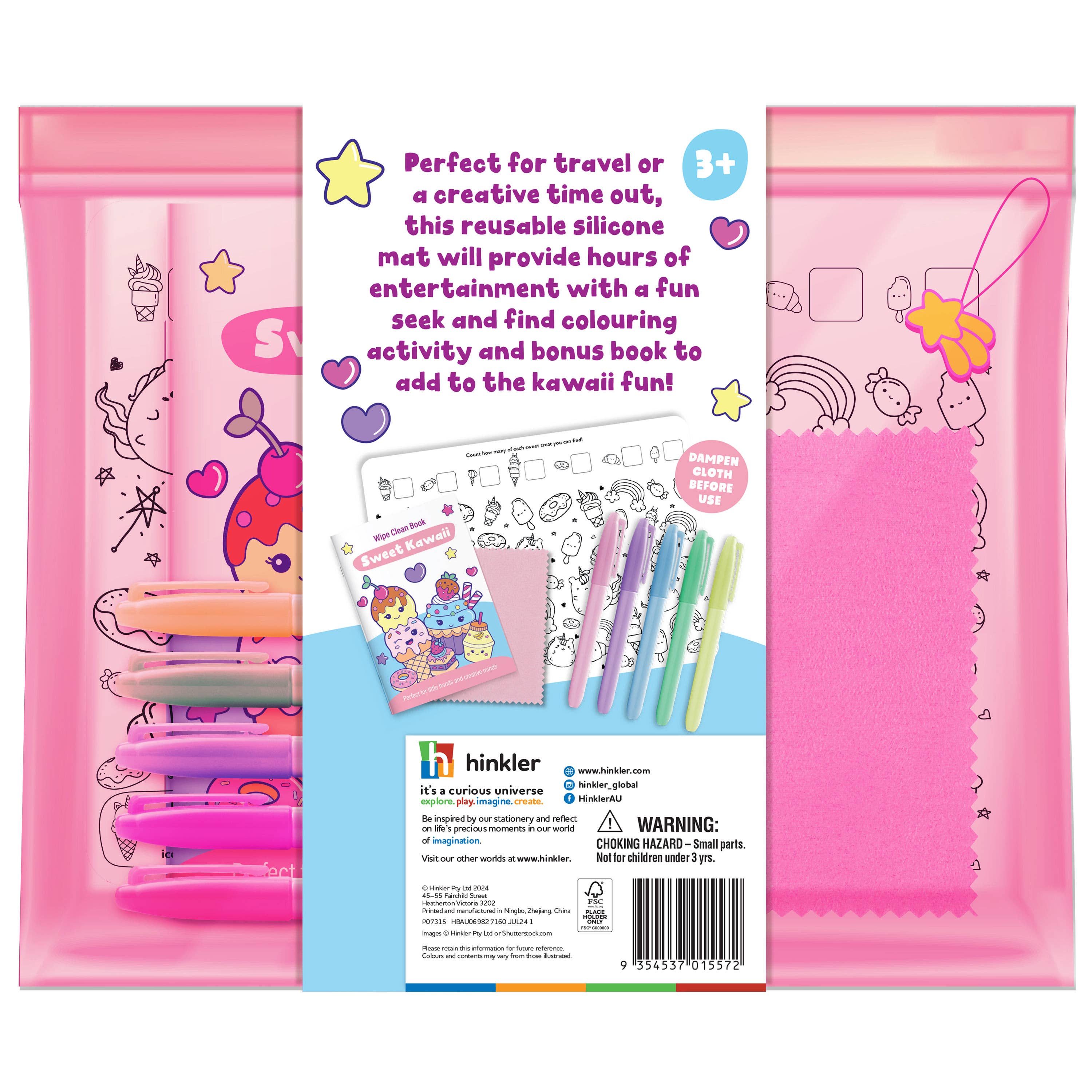 Hinkler Australia - Wholesale Colouring and activity book – kids and baby - Jr Kaleidoscope Sweet Kawaii Silicone Games Mat4