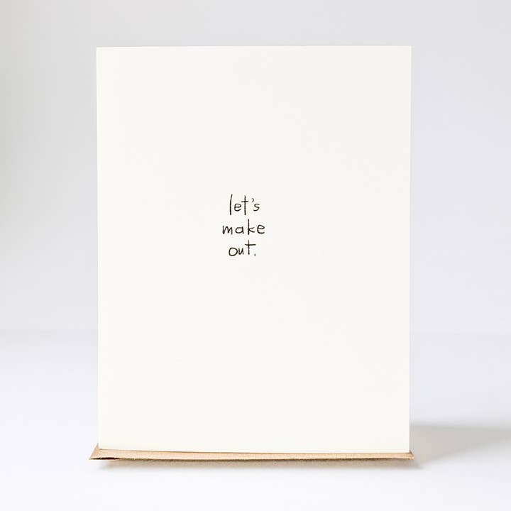 Let's Make Out Card for wholesale by under the stairs paper co.