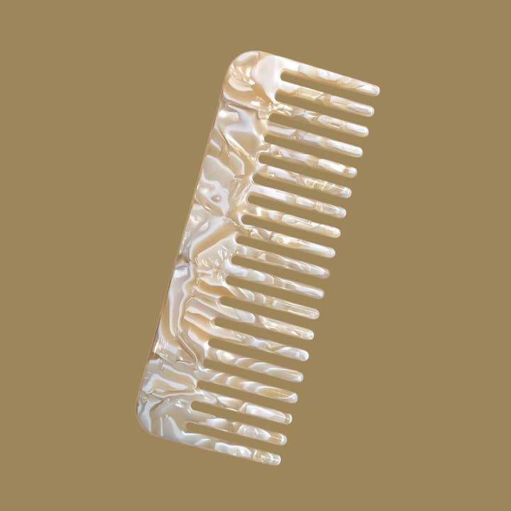 Wide comb - Mother of pearl for wholesale by agathe & cocö