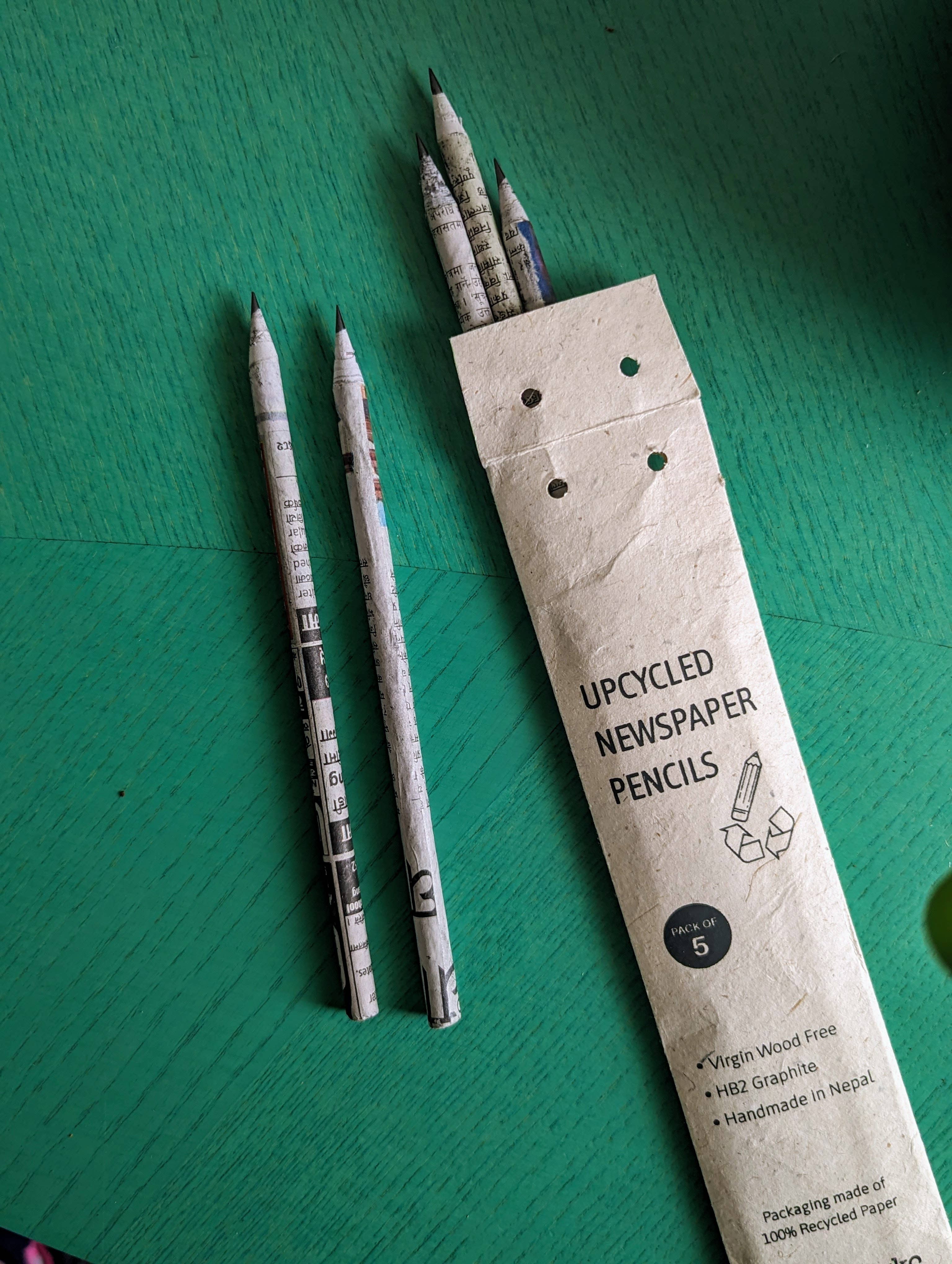 Cool Trade Winds – wholesale Pencil – Sustainable Recycled Newspaper HB2 Pencils - Pack of 51