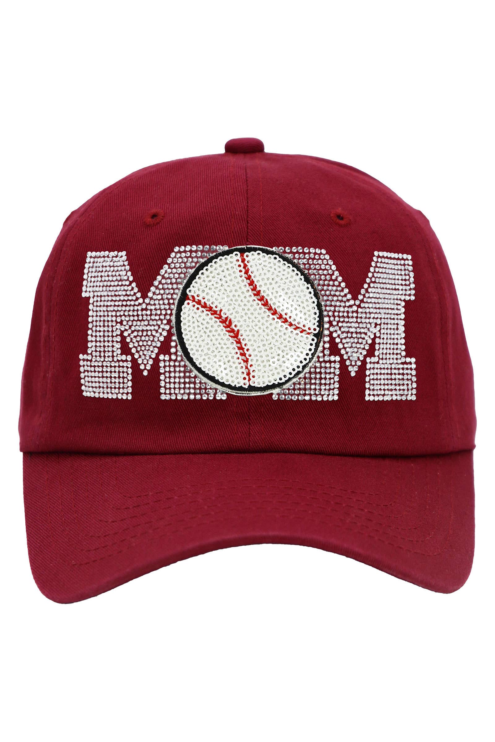 Cap Zone - Wholesale Baseball Cap - Women's - Baseball Mom Bling Rhinestone Cotton Polo Cap2