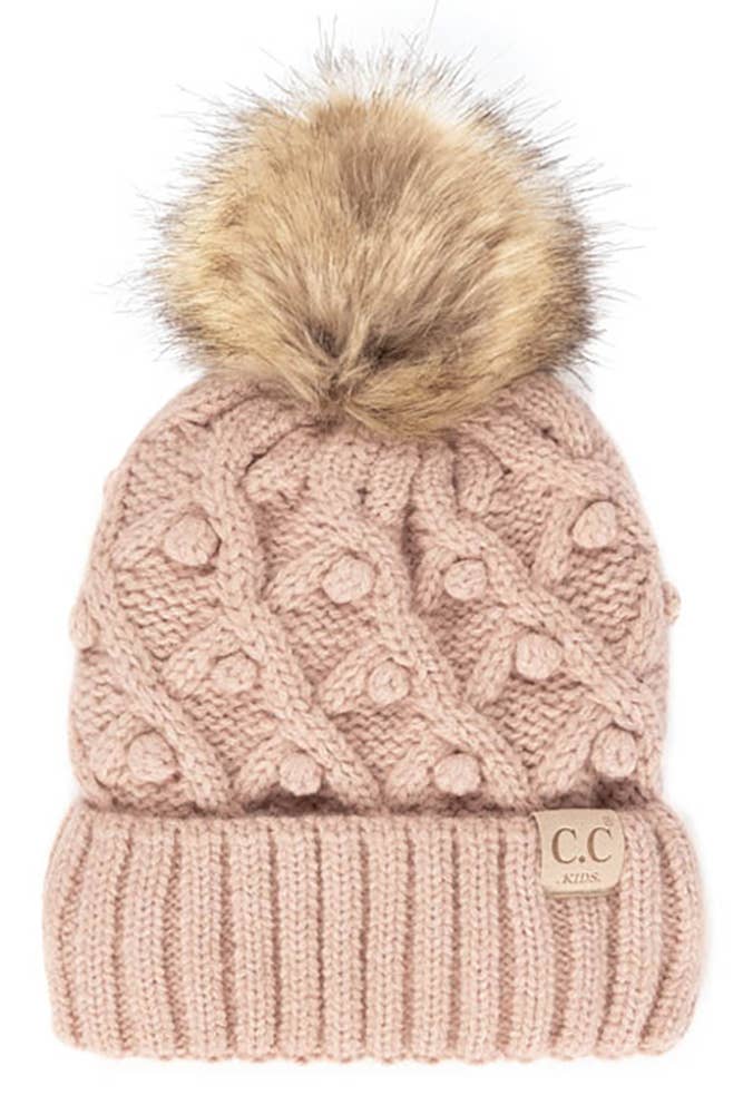 Hana - Wholesale Beanie - Kids - C.C Bobble Beanie Kids Hat5