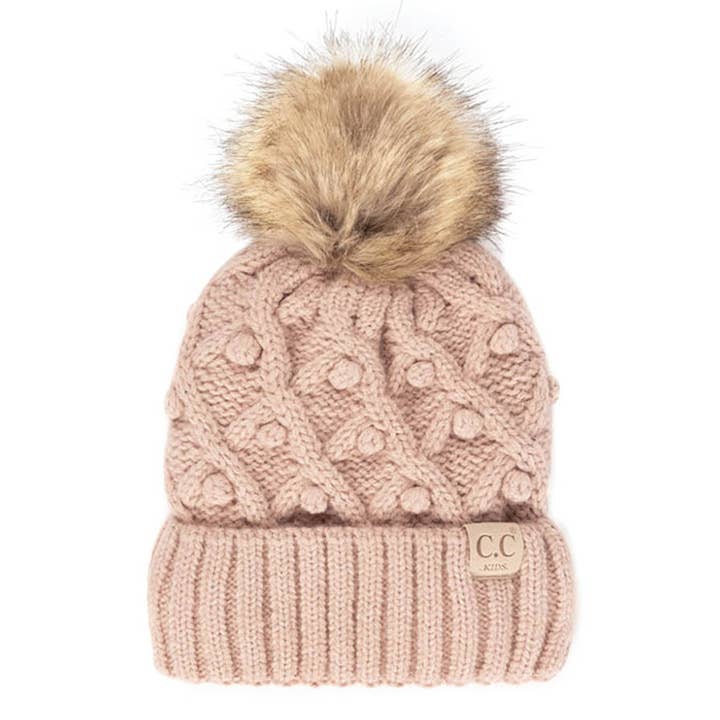 Hana - Wholesale Beanie - Kids - C.C Bobble Beanie Kids Hat5