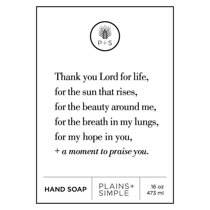 Plains + Simple - Wholesale Soap Dispenser - Thank You Lord Amber Glass Reusable Soap/Lotion Dispenser1