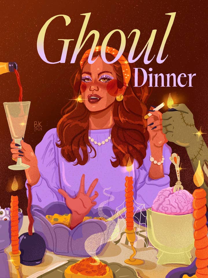Ghoul Dinner for wholesale by Brittany Keller Art