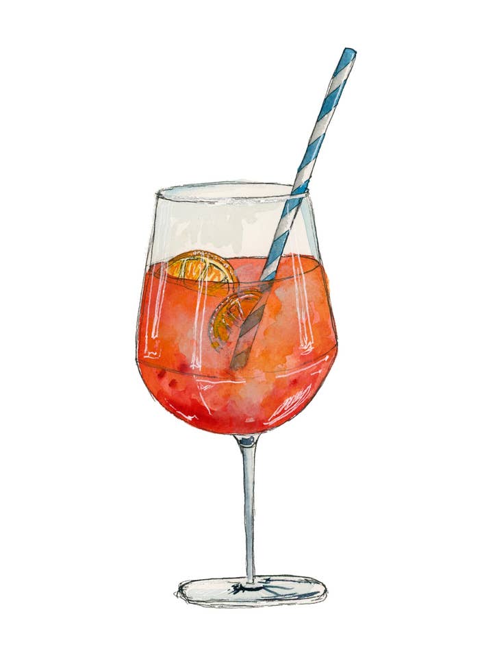 Aperol Spritz Art Print for wholesale by artxnikki