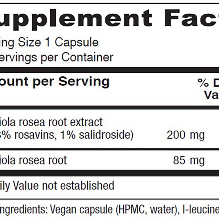 Vitanica - Wholesale Oral Supplement/Vitamin - Rhodiola / 60 caps btl2