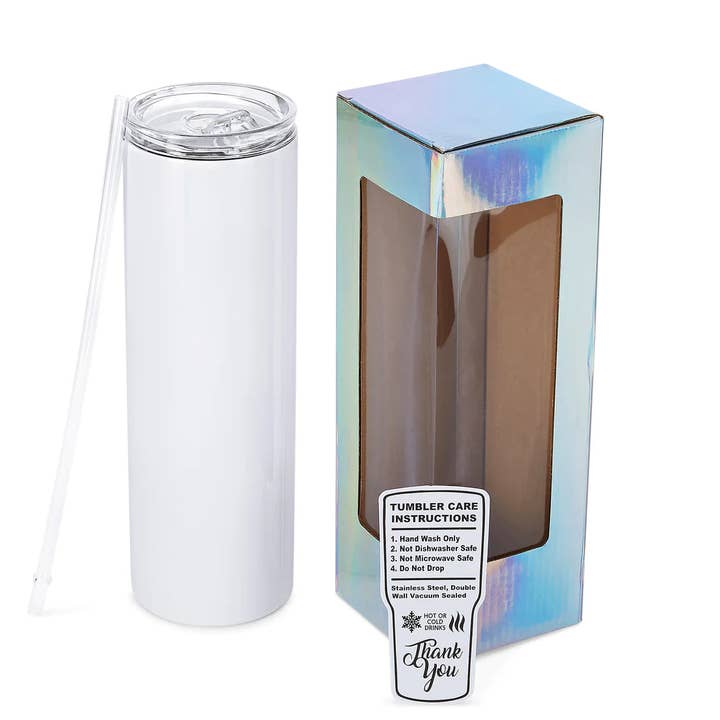 30oz Skinny Sublimation Tumbler for wholesale by MakerFlo