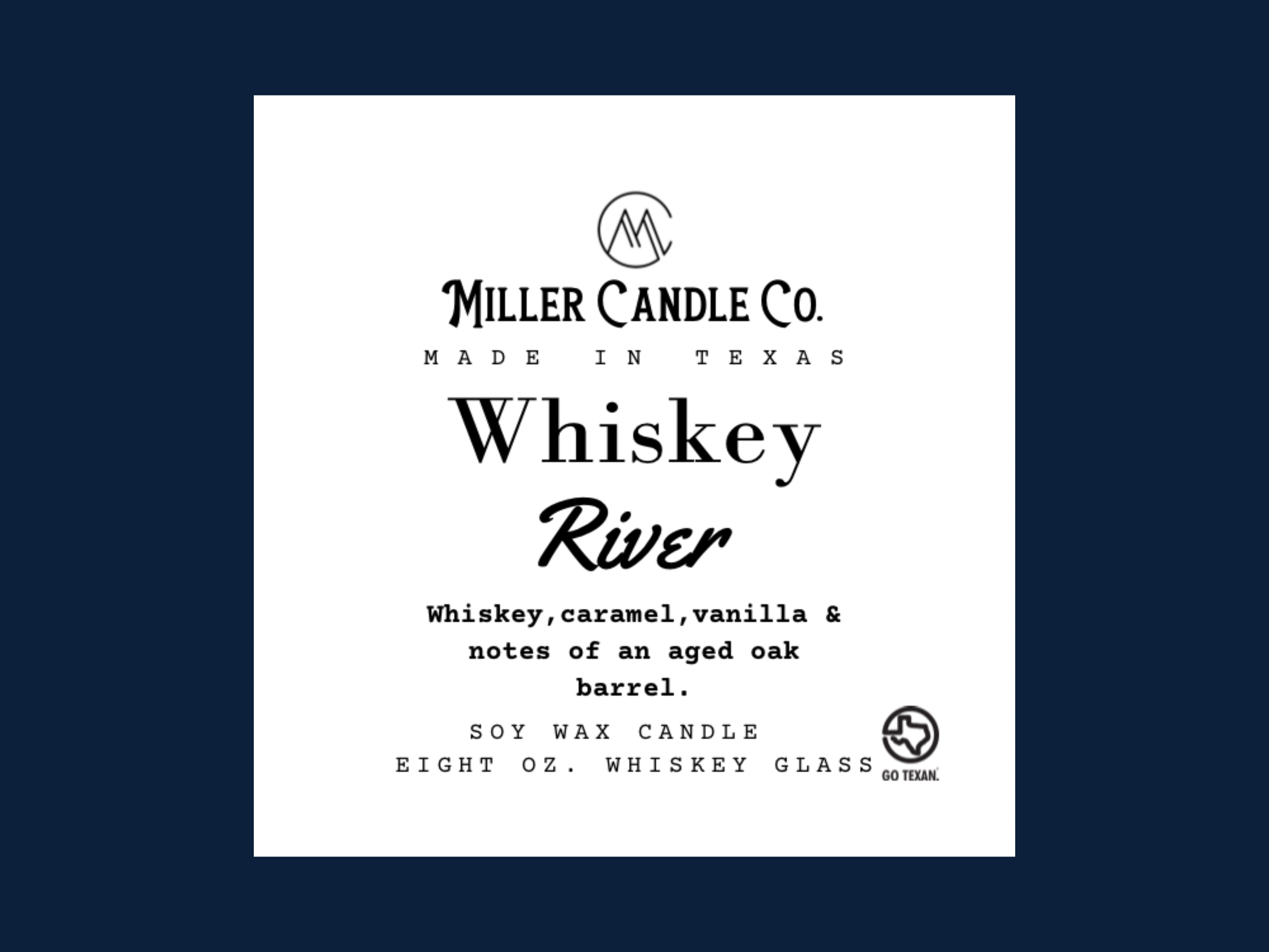 Miller Candle Co. - Wholesale Jar/Filled Candle - Whiskey River Candle 2