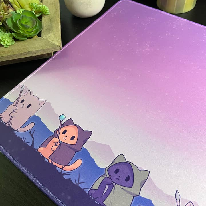 Caverns & Calicos – wholesale Mousepad/trackpad – CnC Snow Cats Playmat4