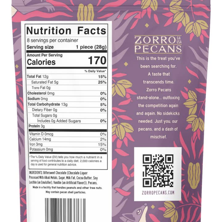 Zorro Pecans - Wholesale Chocolate Covered Sweets - Dark Chocolate Pecan Bark - 12 bags2