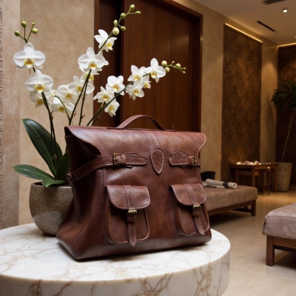 High crafty - Wholesale Messengertas - Uniseks - Atlas Leren Messenger Tas – Ambachtelijke Marokkaanse Akteta3