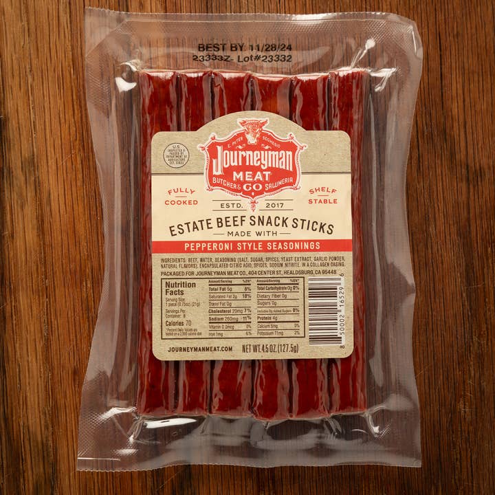 Journeyman Meat Co. - Wholesale Jerky - Snack Sticks - Pepperoni Flavor Estate Beef0