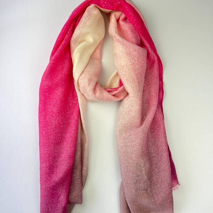 L'Emotion - Wholesale Scarf - Women's - Scarf with Silver Sequin Gradient Patterns5