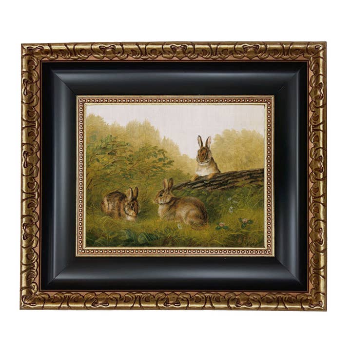 Madison Bay Co. - Historical Home Decor Reproductions - Wholesale Art print - Bunnies in the Field by Tait Vintage Painted Print on Canvas28