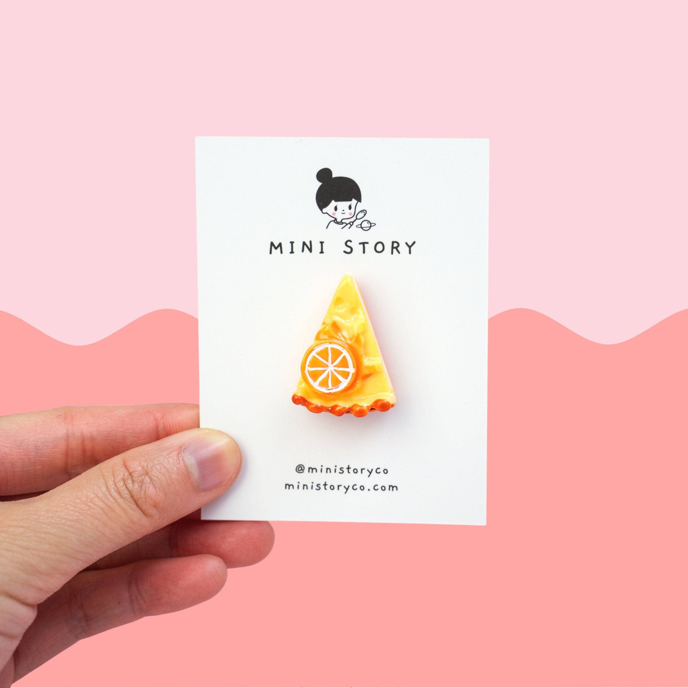 Mini Story Co - Wholesale Lapel Pin/Button - Lemon Pie Pin | Lemon Cake Brooch | Whimsical Dessert Brooch | Dessert Lover's Gift | Cute Foodie Accessories | Miniature Lemon Pie