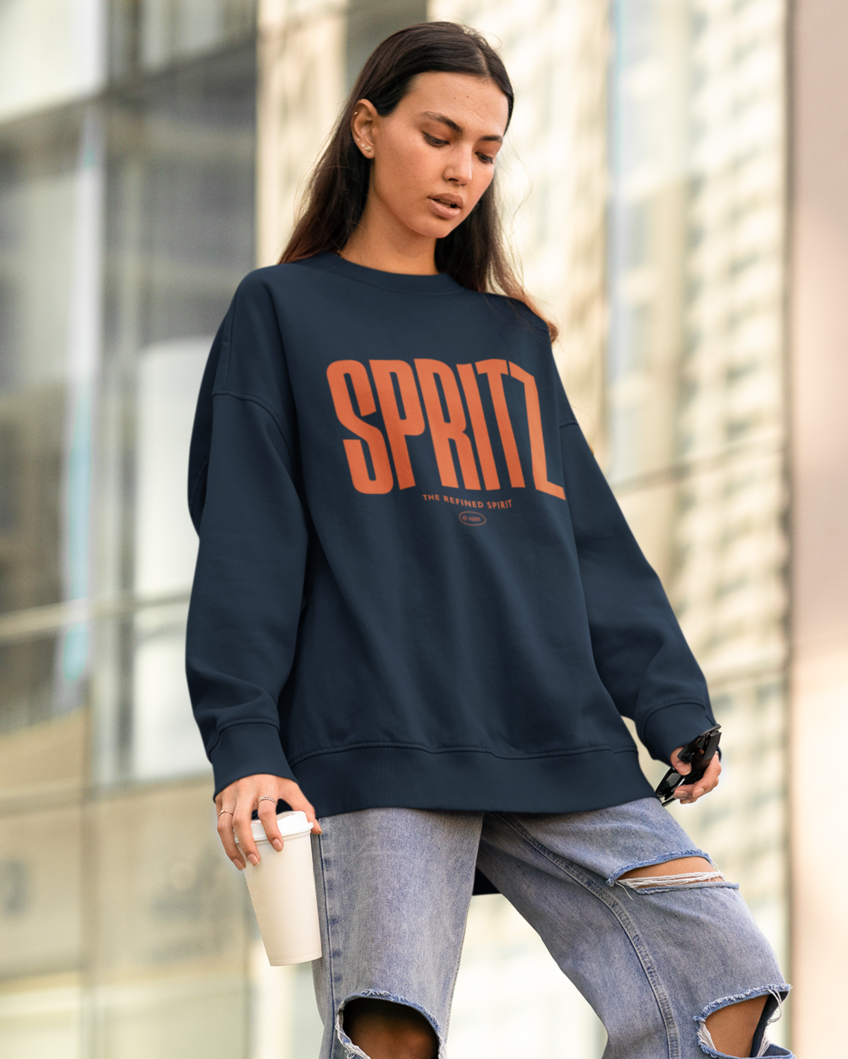 The Refined Spirit - Wholesale Graphic Sweatshirt - Unisex - Spritz - Organic Sweatshirt5