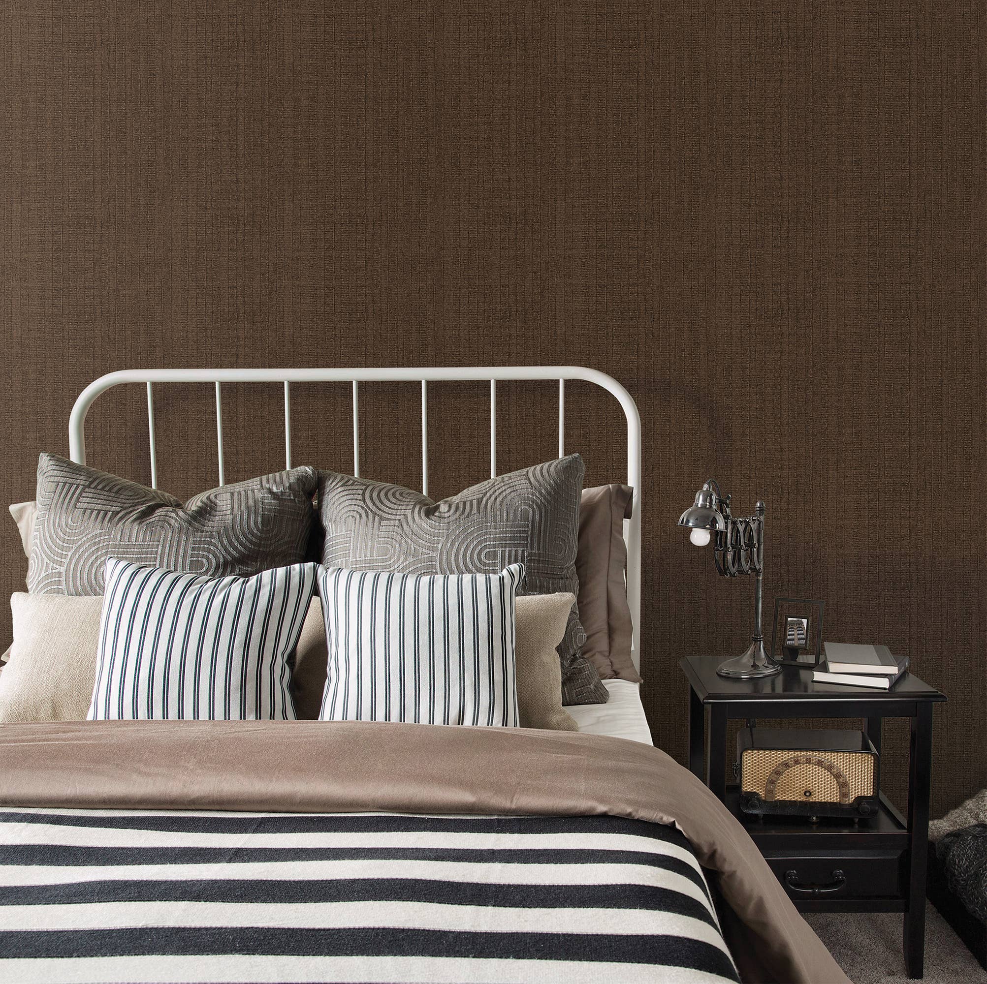 Galerie Wallcoverings - Wholesale Wallpaper - Bazaar Collection Moss Stripe Design Wallpaper17