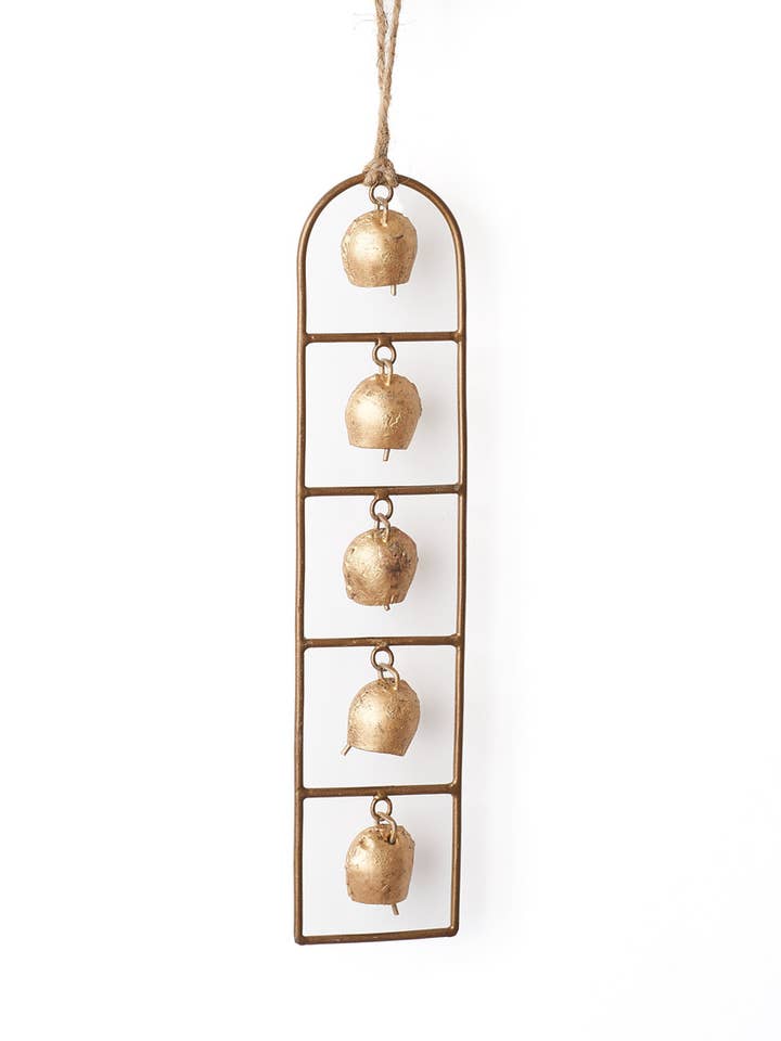 Rustic Bells Ladder Wall Hanging, Wind Chime - Hand Tuned for wholesale by Matr Boomie Fair Trade