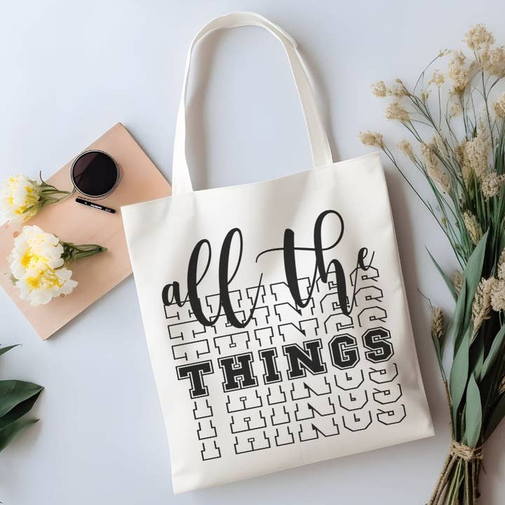 All The Things Canvas Tote Bag for wholesale by Sister Ray