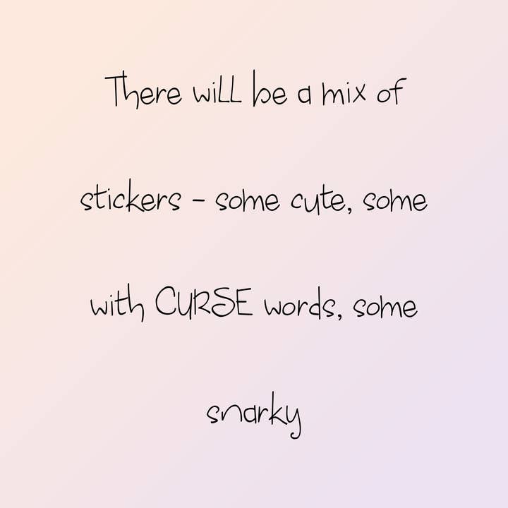 Sorry Not Sorry Co - Wholesale Sticker - Mystery Stickers, Excess Inventory, Clearance Stickers3