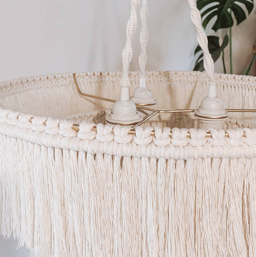 BOHO LIGHTS – wholesale Chandelier/hanging light – Cotton Fringe Chandelier3