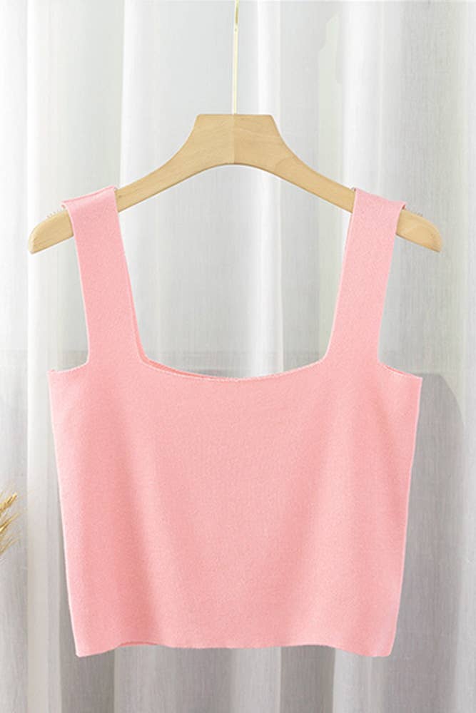 UNISHE - Wholesale Tank top – Women′s - Plain Square Neck Cami Tank Top ZK2018