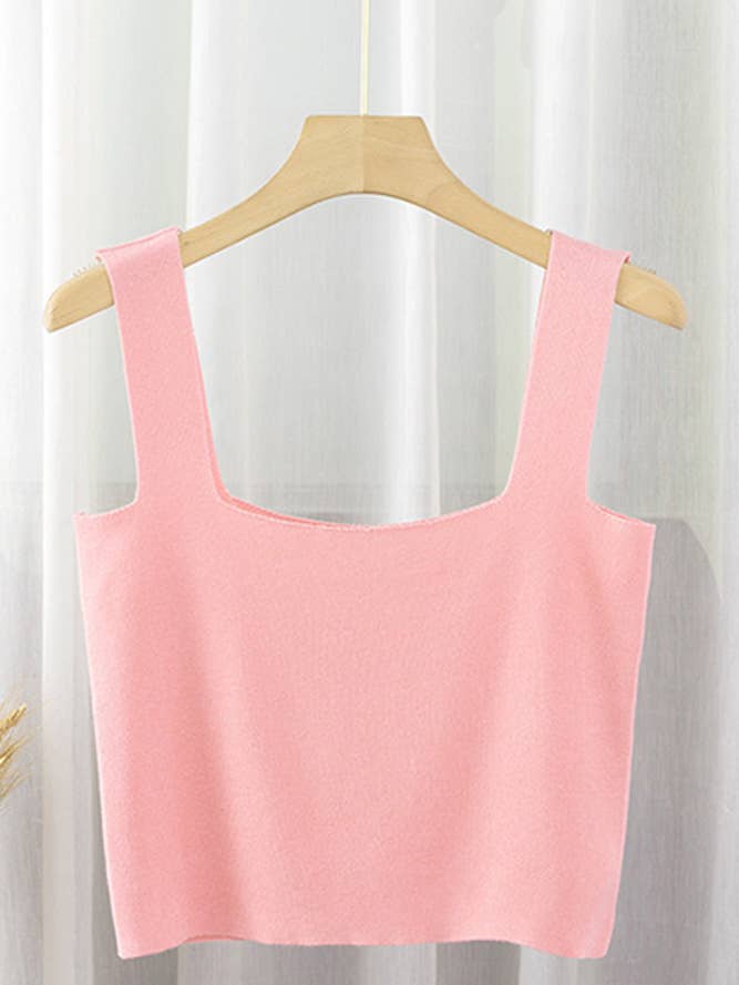 UNISHE - Wholesale Tank top – Women′s - Plain Square Neck Cami Tank Top ZK2018