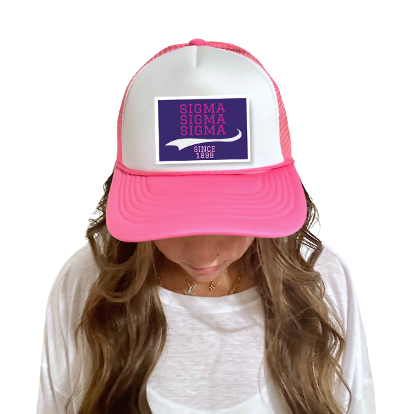 Sarahndipity Shop - Wholesale Trucker Hat - Women's - Sorority Trucker Hat w/ Patch - Collegiate Design14