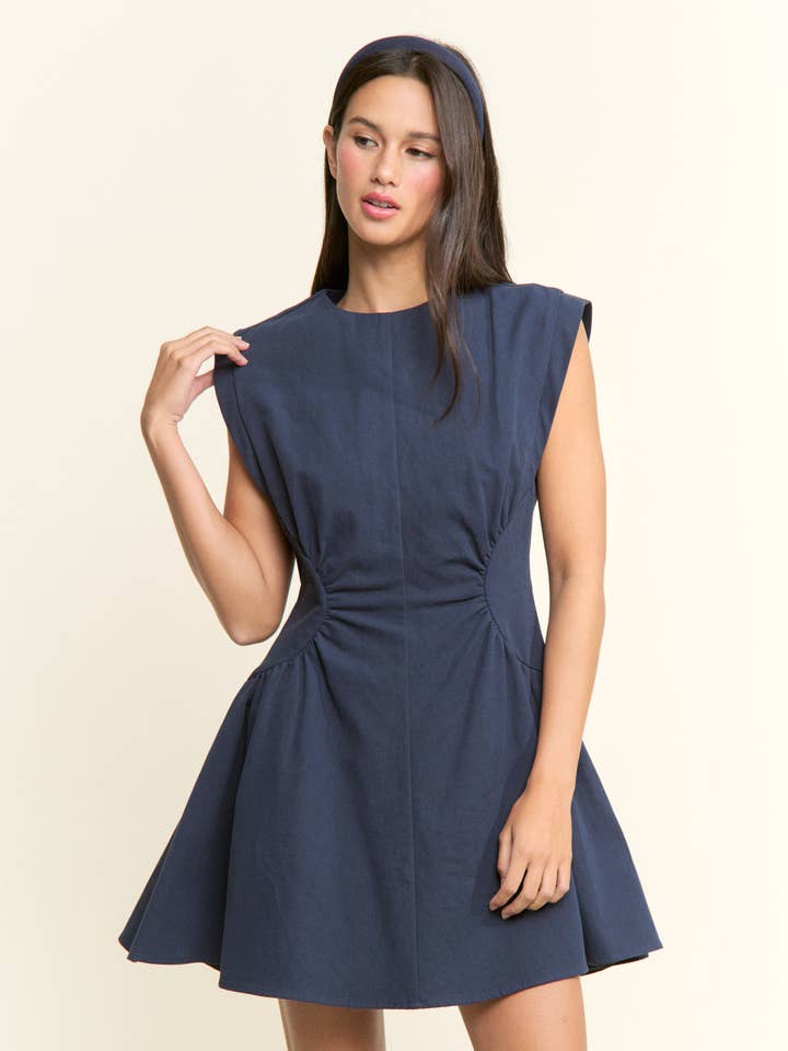 Sleeveless A-Line Mini-Dress - STELLA DRESS for wholesale by CANDESCENT