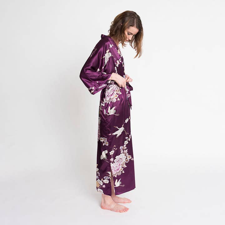 KIM+ONO - Wholesale Robe - Women's - Chrysanthemum & Crane Long Kimono Robe23