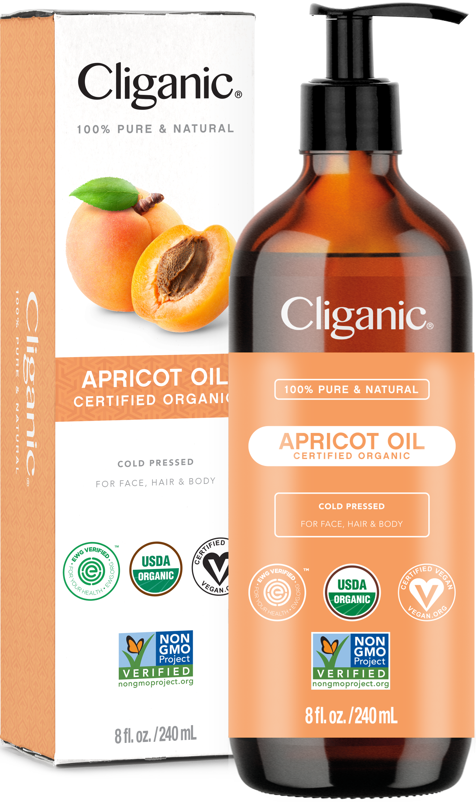 Cliganic - Wholesale Facial Oil - Carrier Oils - Organic Apricot Oil0