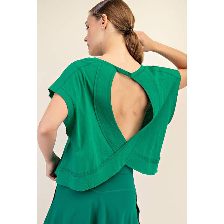 Rae Mode - Wholesale Shirt - Women's - COTTON SLUB OPEN BACK TOP
