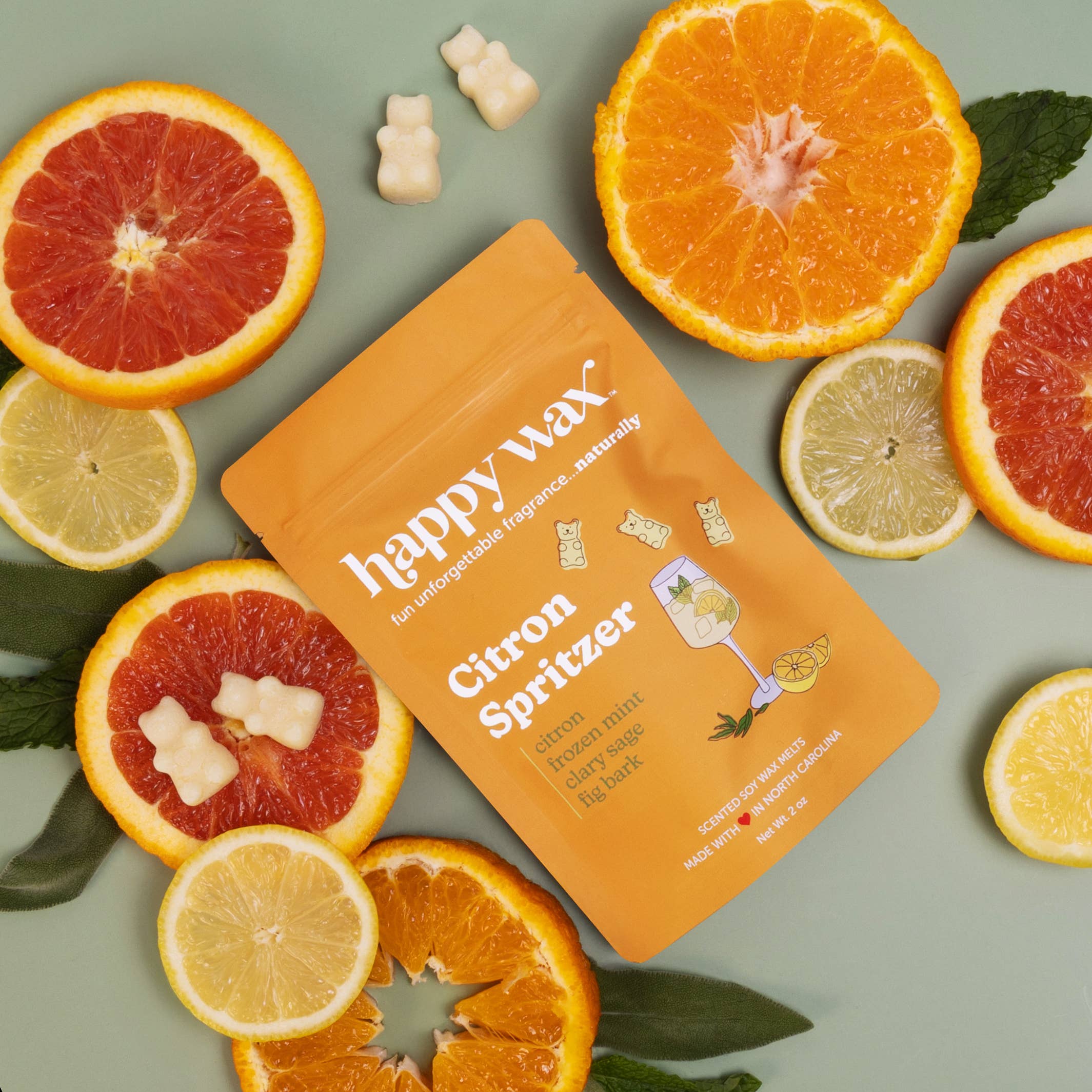 Happy Wax – Cera sólida por atacado – Citron Spritzer - Saqueta de Amostra (2 oz)2