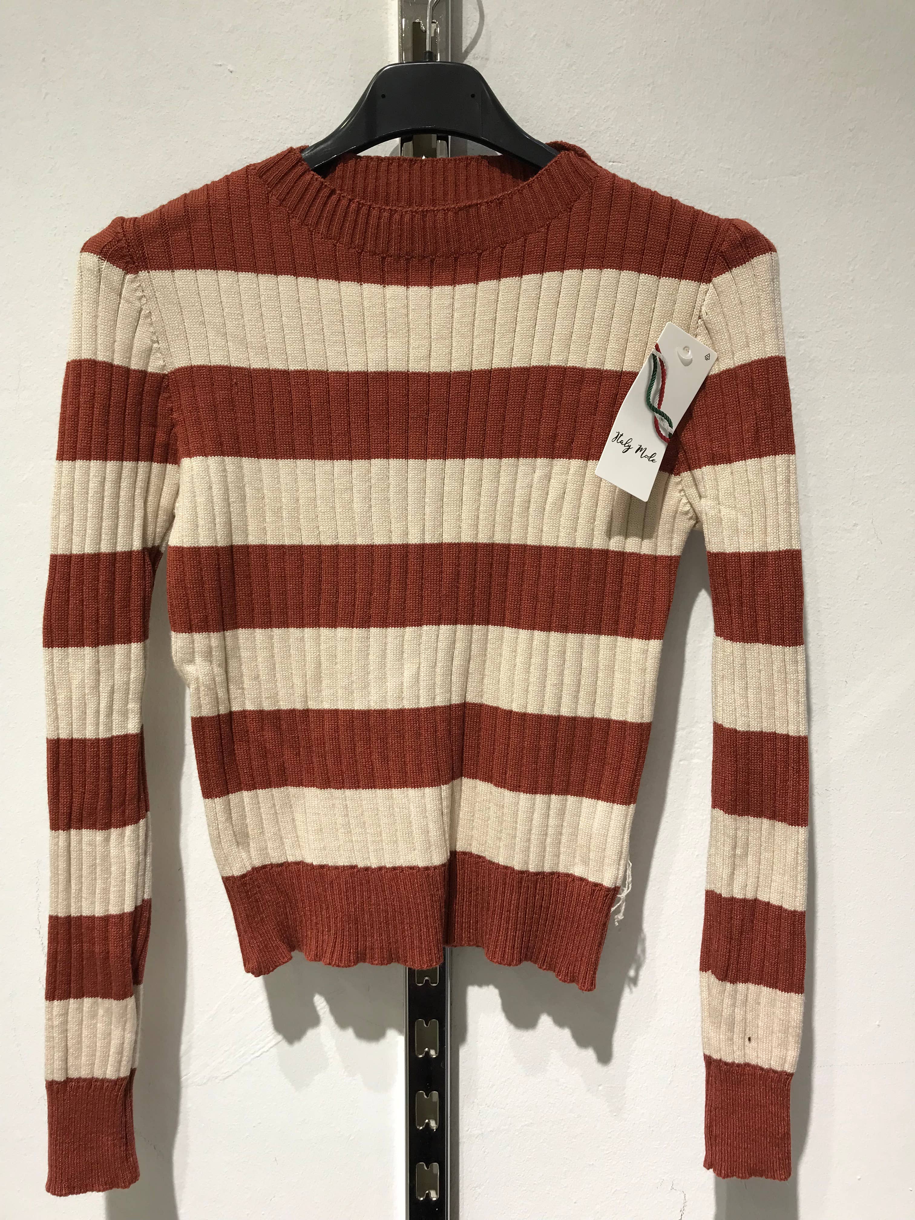 Only Yuan - Wholesale Knit Sweater - Women's - ref 24321 striped jersey3