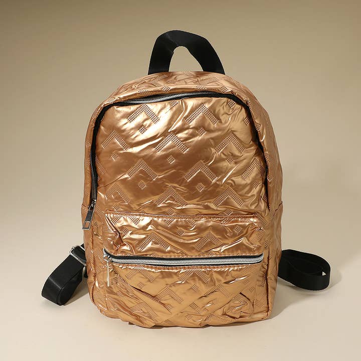 Sensibling Corp. - Wholesale Backpack - Women's - Shiny Quilted Everyday Backpack Bag2