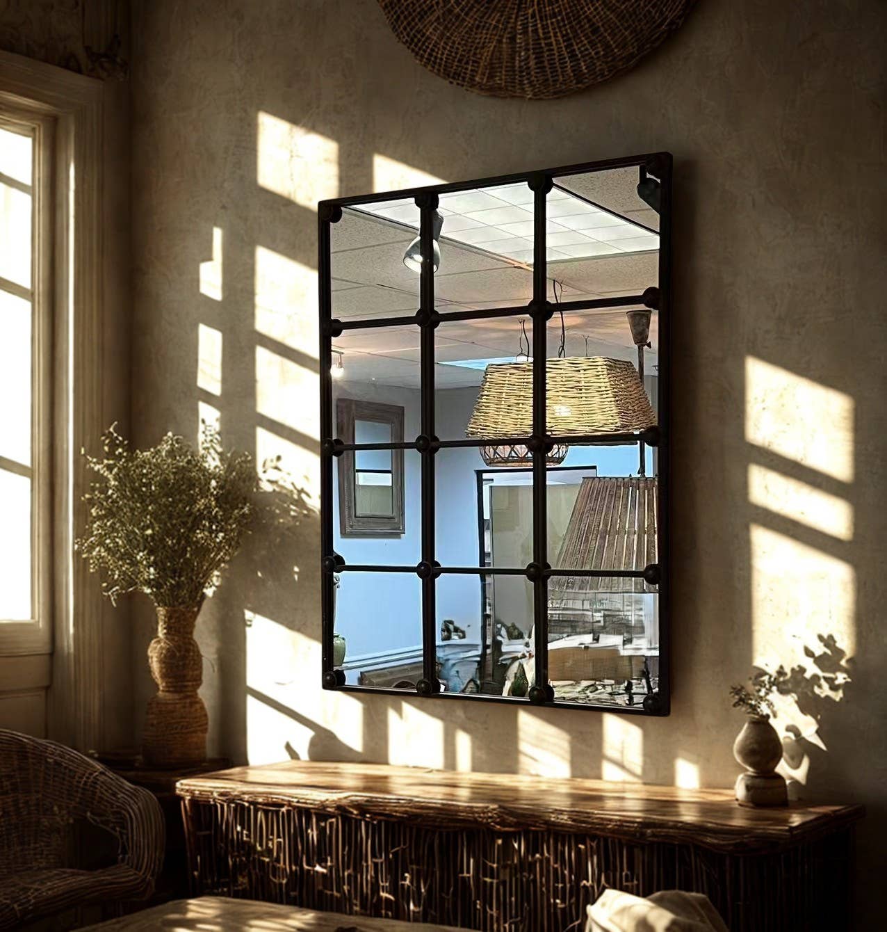 Vagabond Vintage - Wholesale Wall Mirror - Cast Iron Rectangle Mirror