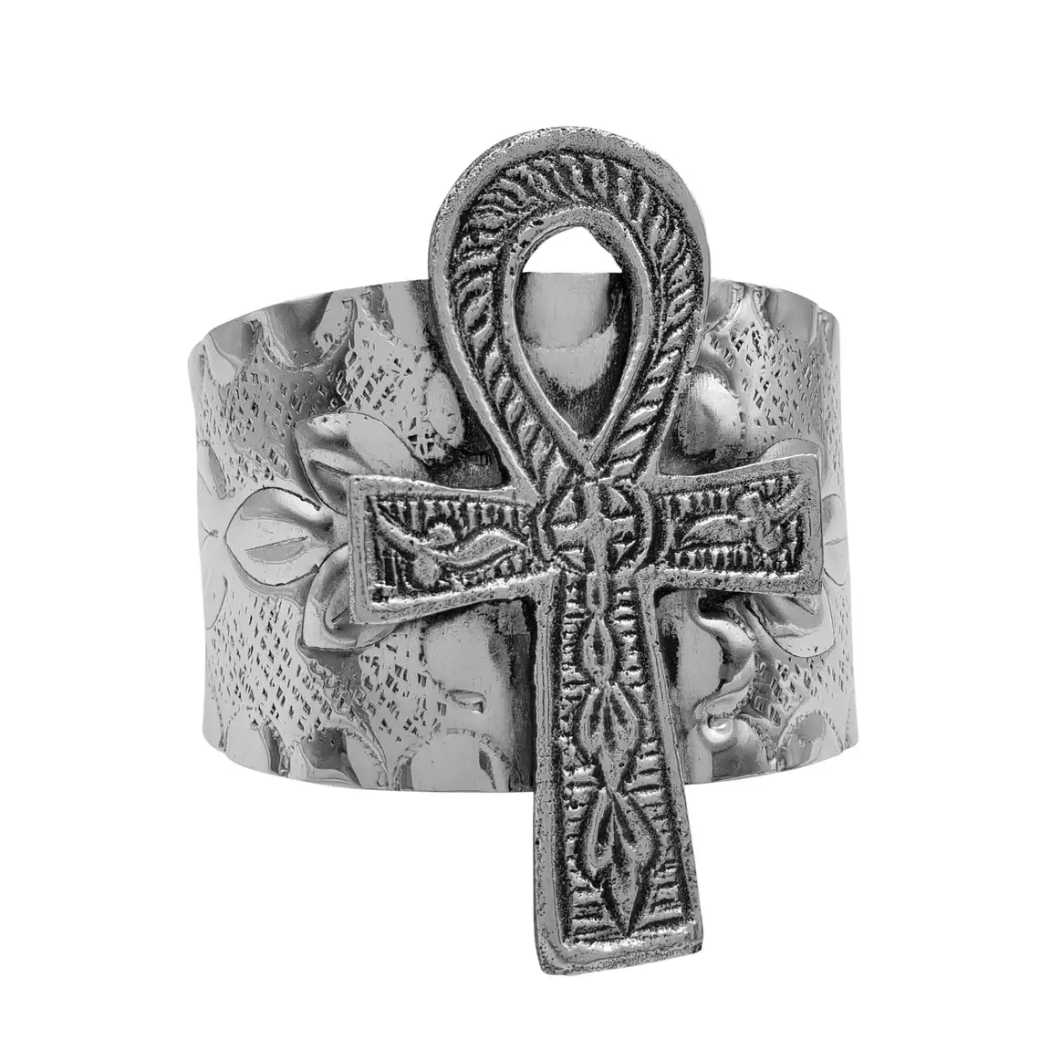 Treasure Jewelry - Wholesale Cuff Bracelet - Ankh Cuff Bracelet Brass African Jewelry1