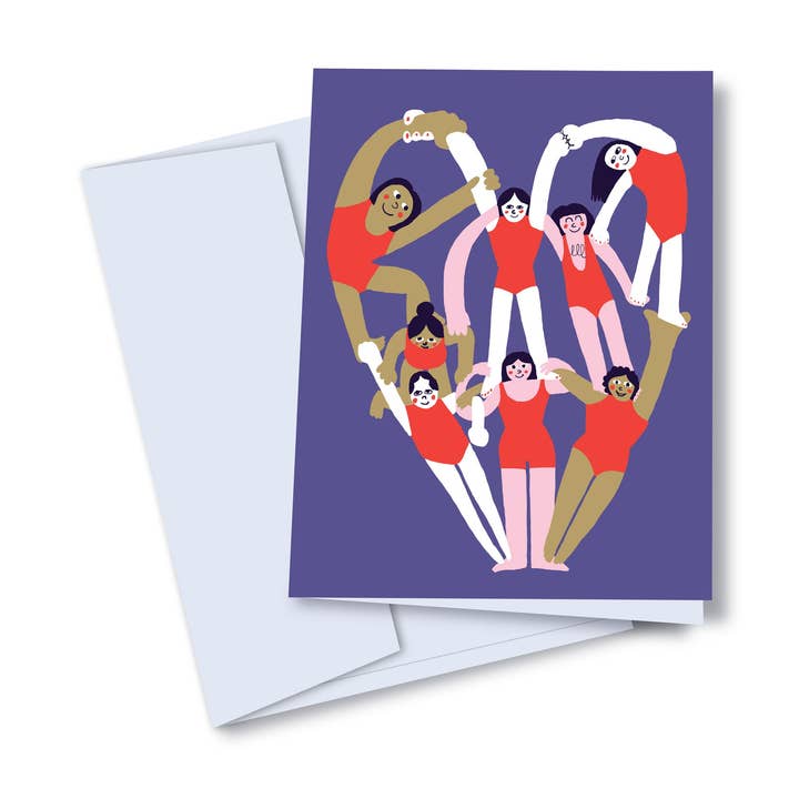 Heart of gymnasts Greeting Card for wholesale by Studio Toute