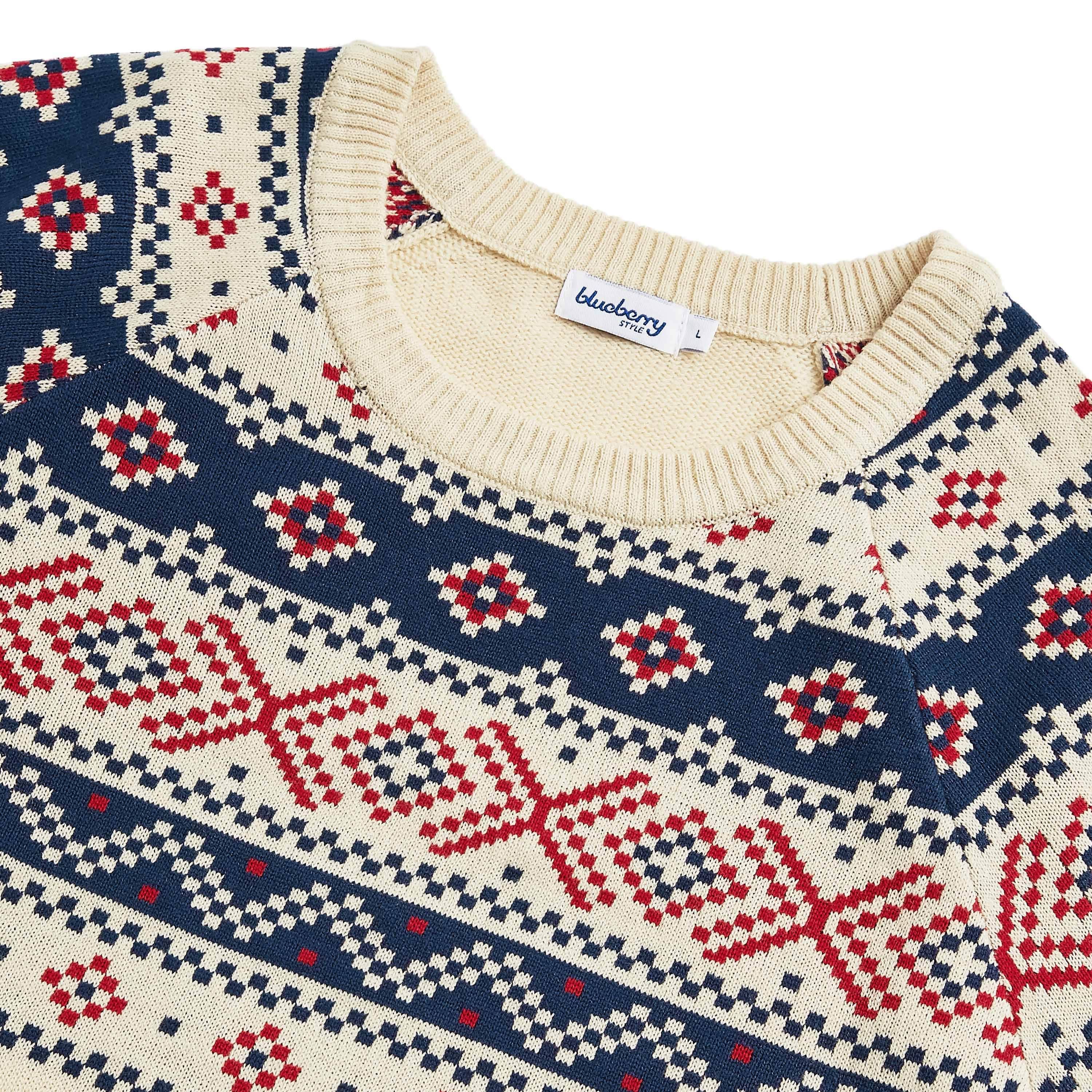 Blueberry Pet - Wholesale Pet Sweater - Dog - Custom-Knit & Dyed Holiday Family Sweater in Cream White9